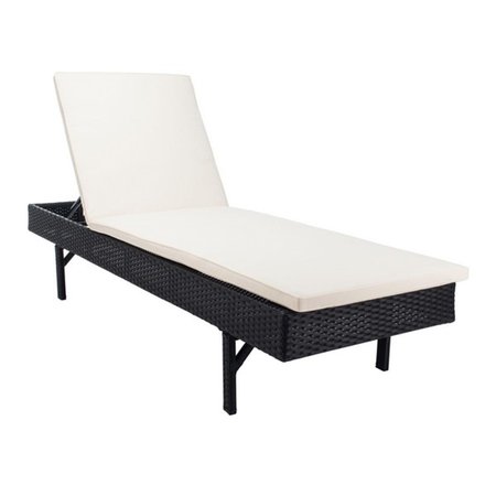 SAFAVIEH 25.20 x 77.95 x 40.55 in. Cam SunloungerBlack PAT7501A